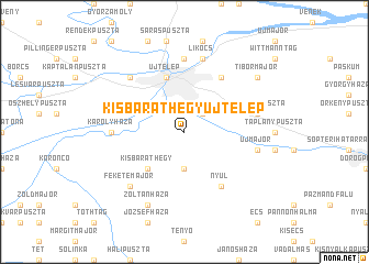 map of Kisbaráthegy Újtelep