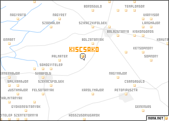 map of Kiscsákó