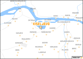 map of Kiseljevo