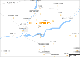 map of Kiser Corners
