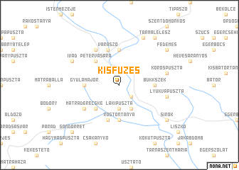 map of Kisfüzes