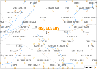 map of Kisgecseny