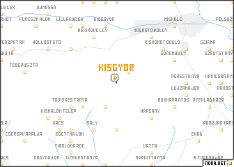 map of Kisgyőr