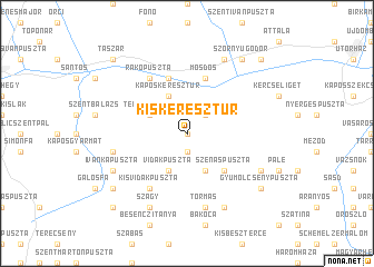 map of Kiskeresztúr