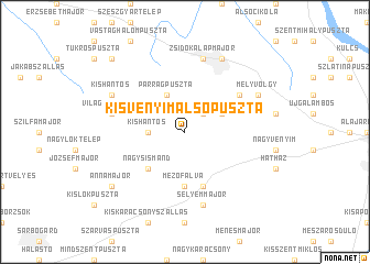 map of Kisvenyimalsópuszta