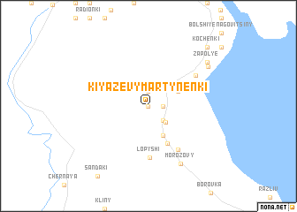 map of Kiyazevy-Martynenki