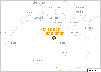 map of Kızılağaç