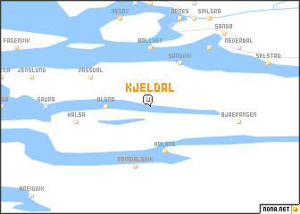 map of Kjeldal