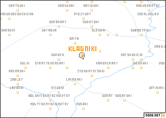 map of Kladniki