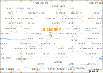 map of Kladruby