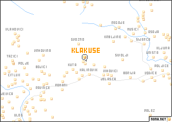 map of Klakuše