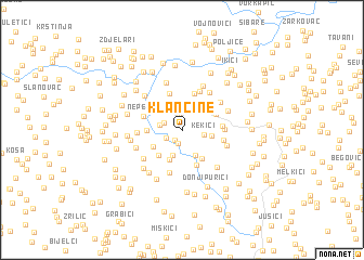 map of Klančine