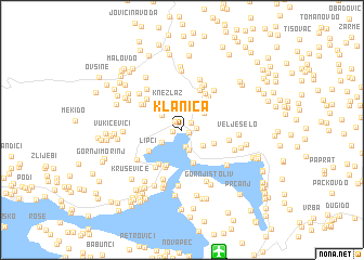 map of Klanica