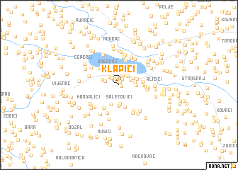 map of Klapići