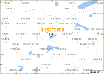map of Klasztorek