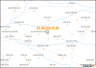 map of Klauseikiai