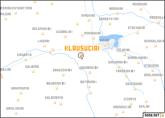 map of Klausučiai