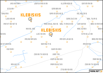 map of Klebiškis