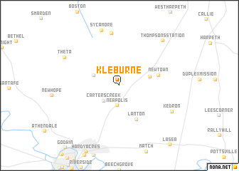 map of Kleburne
