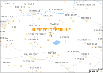 map of Kleinfeltersville