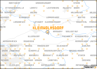 map of Kleinwolmsdorf