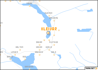 map of Kleivar