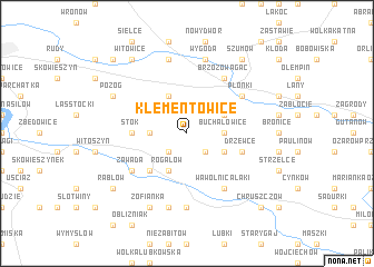 map of Klementowice