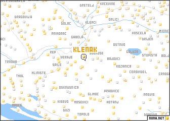 map of Klenak