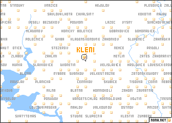 map of Klení