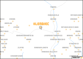 map of Klenovec