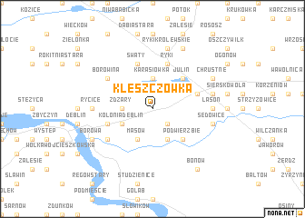 map of Kleszczówka