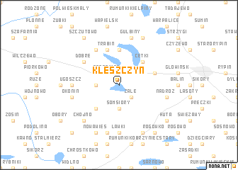 map of Kleszczyn