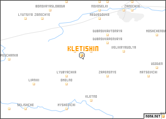 map of Kletishin