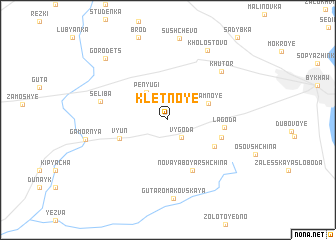 map of Kletnoye