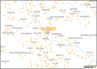 map of Klindići