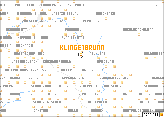 map of Klingenbrunn