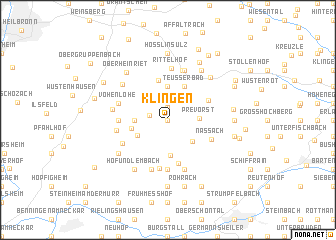 map of Klingen