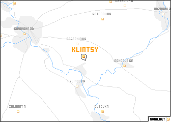 map of Klintsy