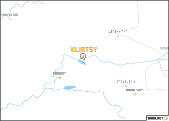 map of Klintsy