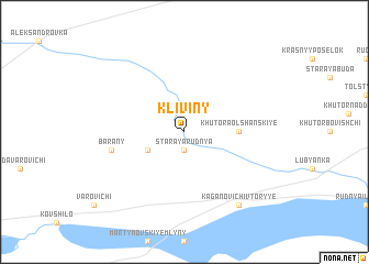 map of Kliviny