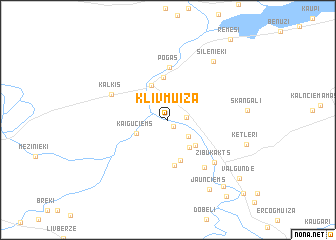 map of Klīvmuiža