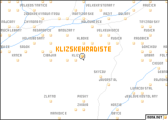 map of Klížske Hradište