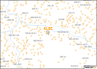 map of Kloč