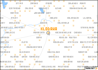 map of Kłodawa