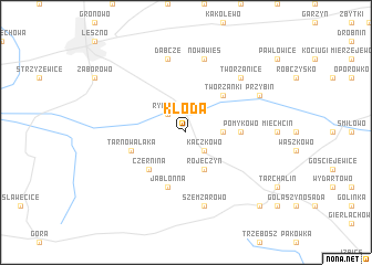 map of Kłoda