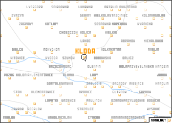 map of Kłoda