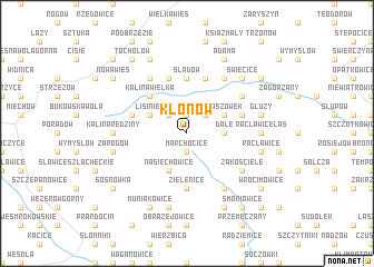 map of Klonów