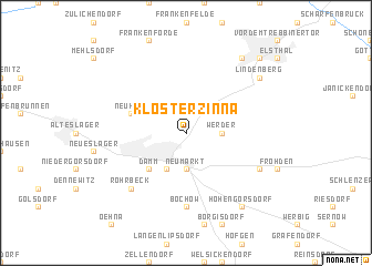 map of Kloster Zinna