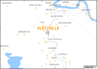 map of Klotzville