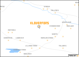 map of Klöverfors